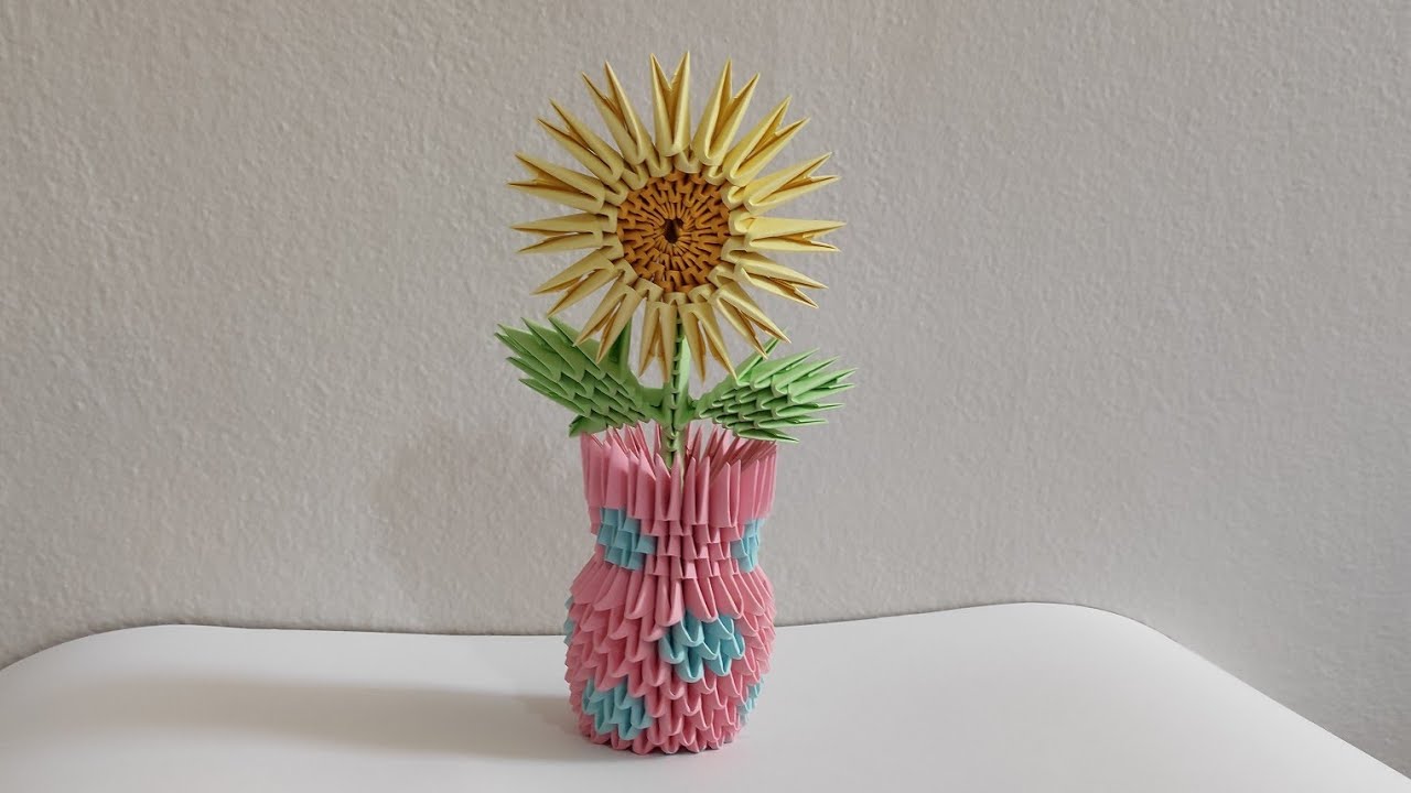 3d origami çicek
