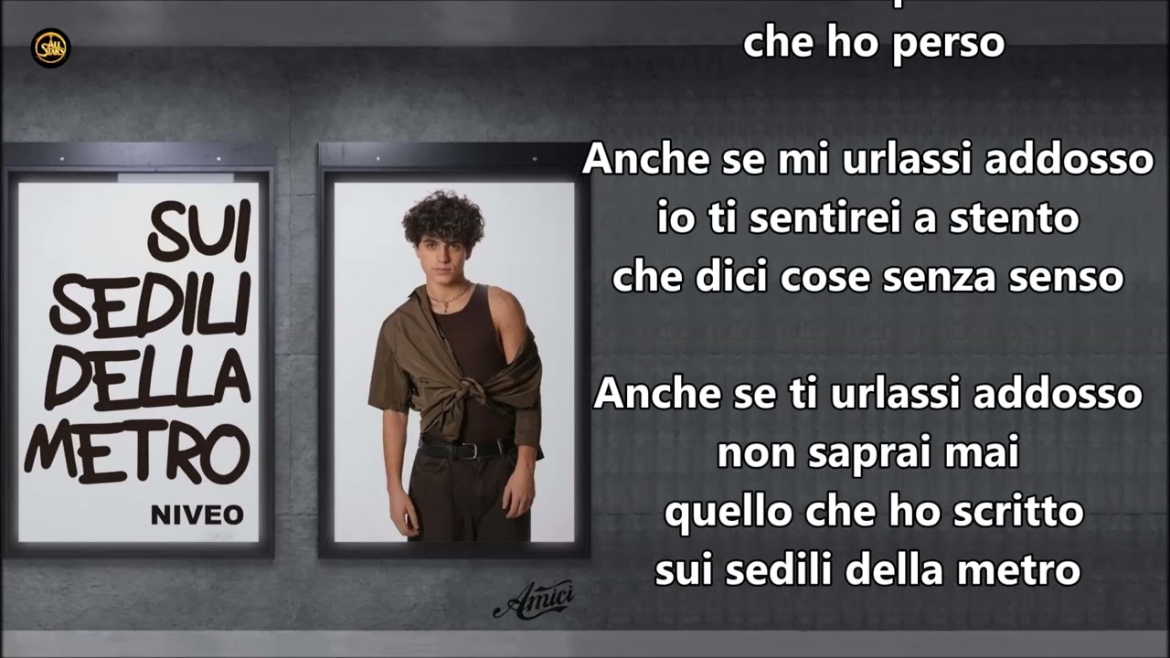 Niveo Sui sedili della metro Testo