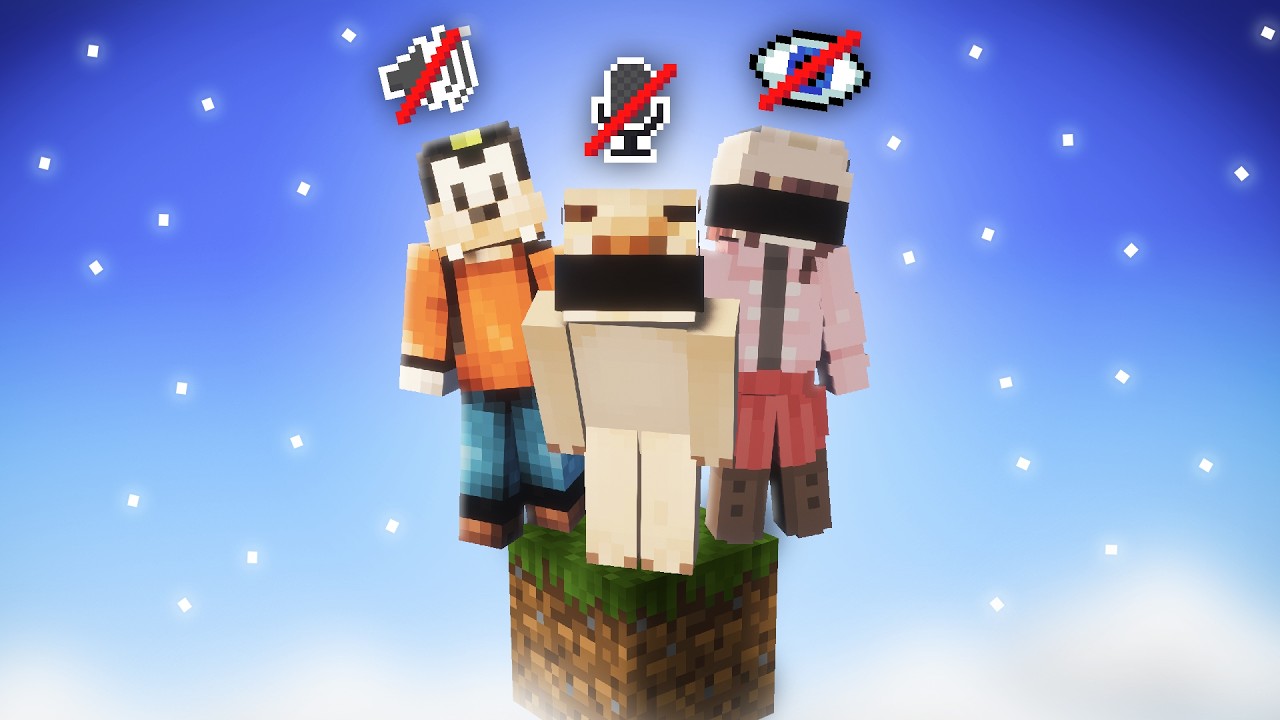 Minecraft Oneblock mais on est AVEUGLE, SOURD et MUET