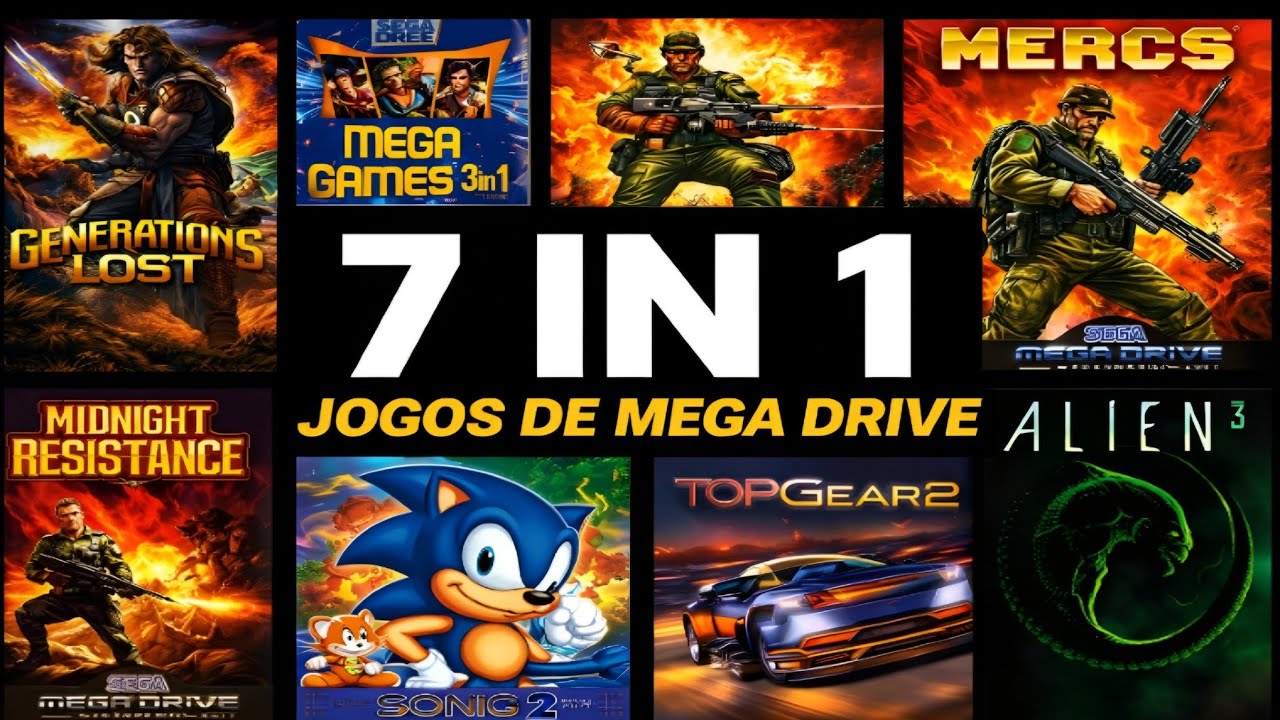 Criei cart 7 em 1, Sega Genesis!💪