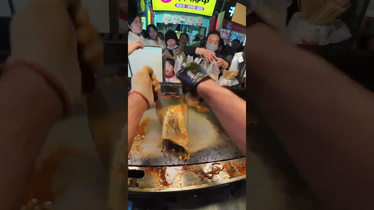 Make delicious cheese grilled cold noodles, sweet and sour tasty street food!
