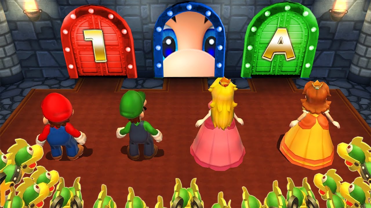 Mario Party 9 Minigames - Daisy Vs Peach Vs Luigi Vs Mario (Master Difficulty)