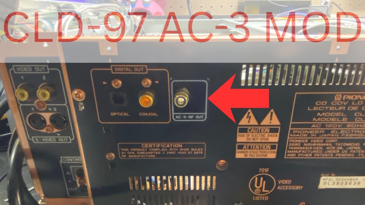 Лазерный проигрыватель Pioneer CLD-97 AC-3 Mod