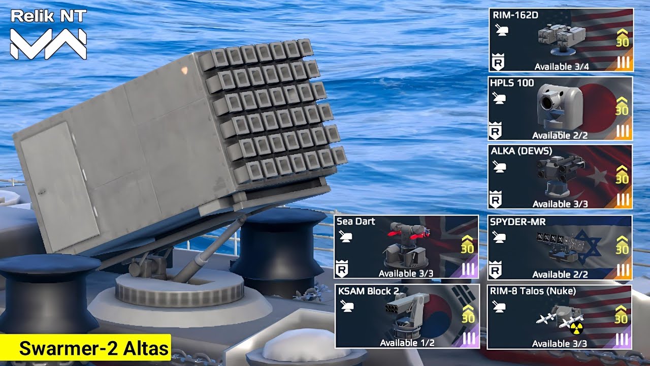 Swarmer-2 Altas vs Tier 3 Air Defence Damage Test - Modern Warships 