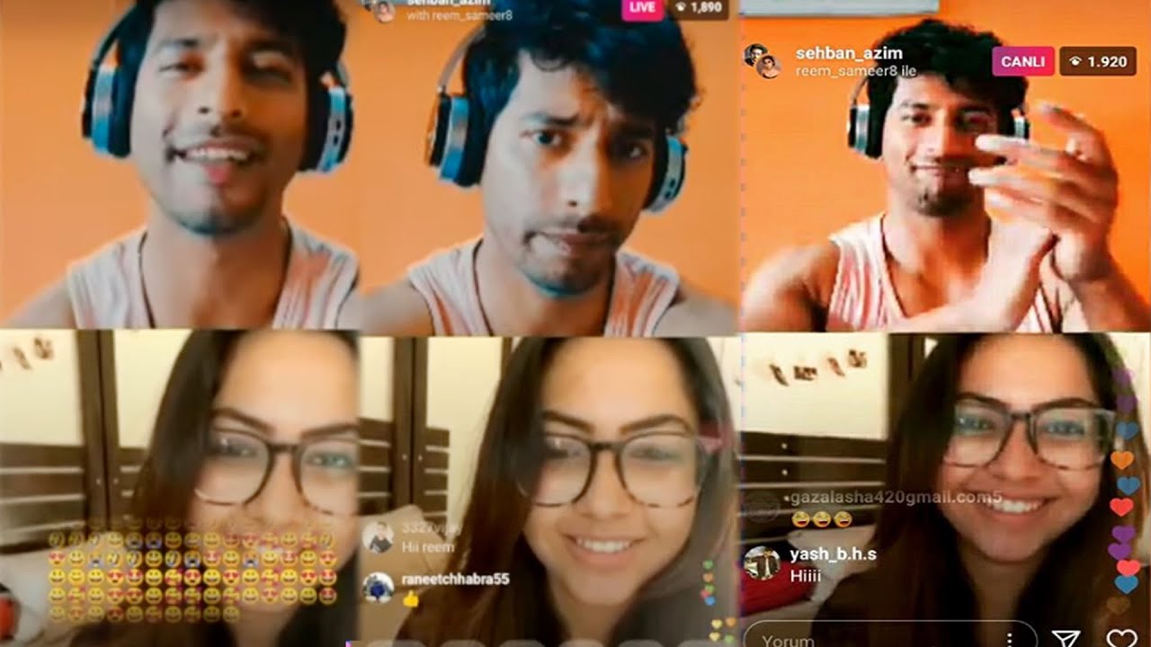 Reem Shaikh & Sehban Azim LIVE,Share Some Cooking Skills With Each Other |