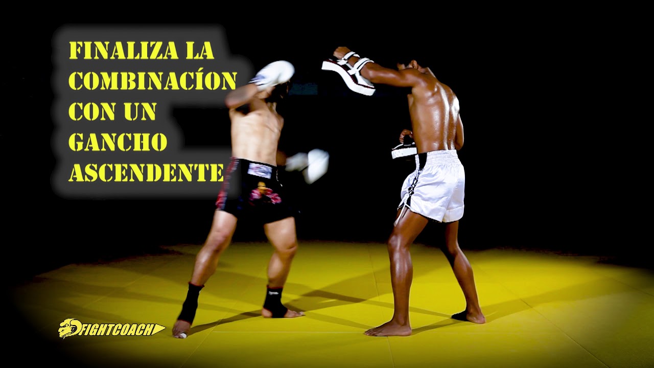 Combinación de Muay Thai/MMA: Jab-Directo-Gancho-Patada baja-Uppercut