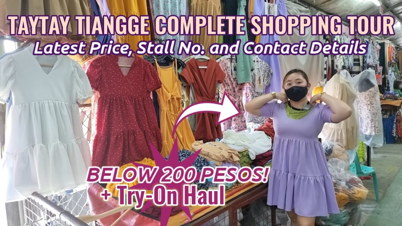 TRENDING! Taytay Tiangge Complete Tour, Price & Contact Details (Try On Haul ng Murang Damit) | 2022
