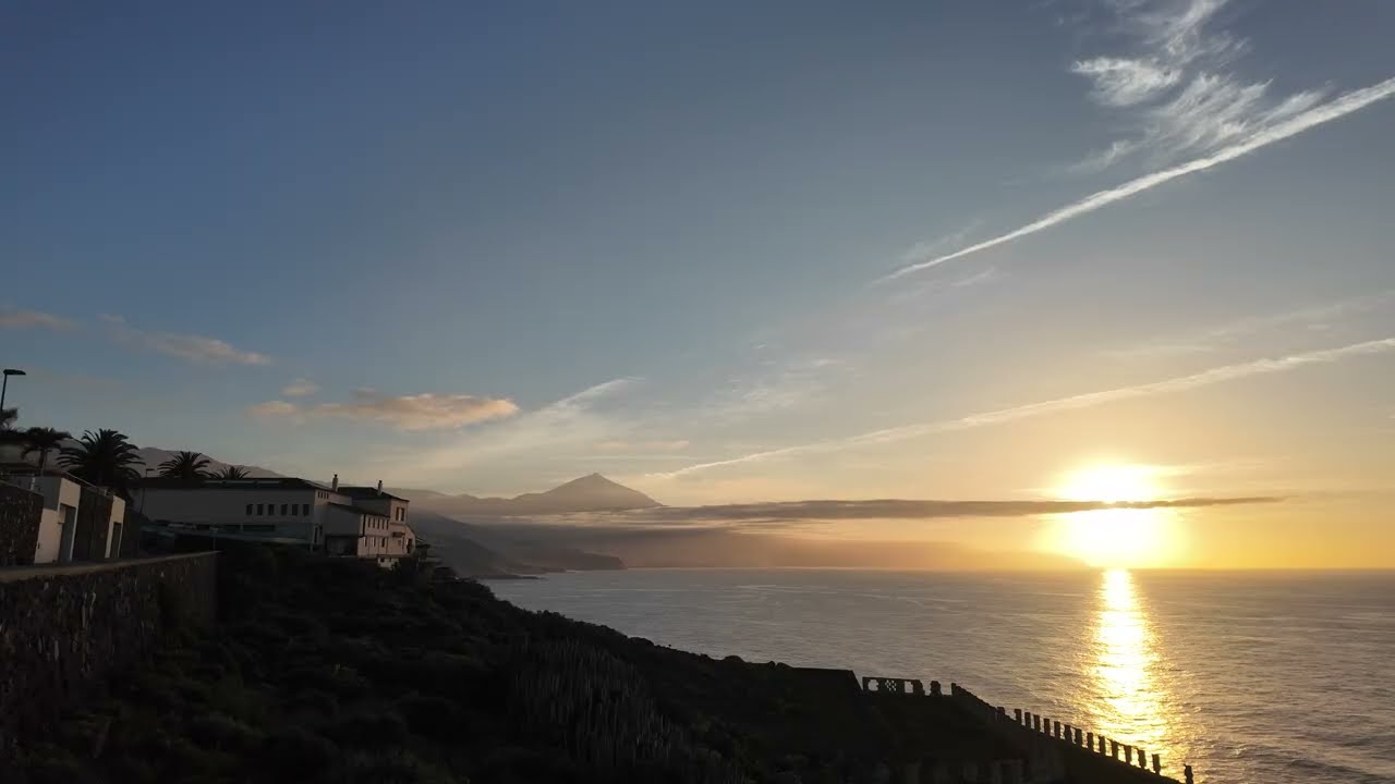 El Teide 4K relax sunset views , ambient birds sounds