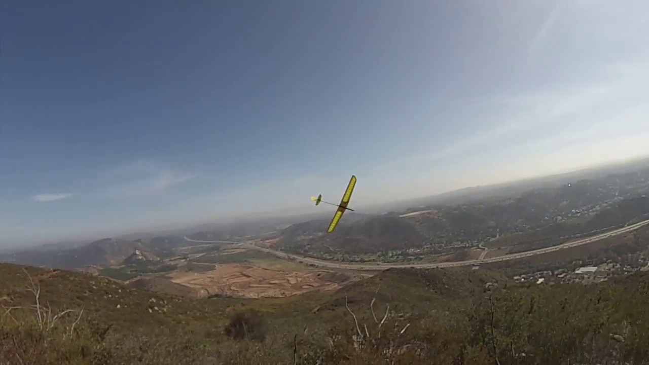 Hobbyking Apollo 1550 DLG F3K - Slope Soaring @Monserate Trail Summit, Fallbrook, Ca