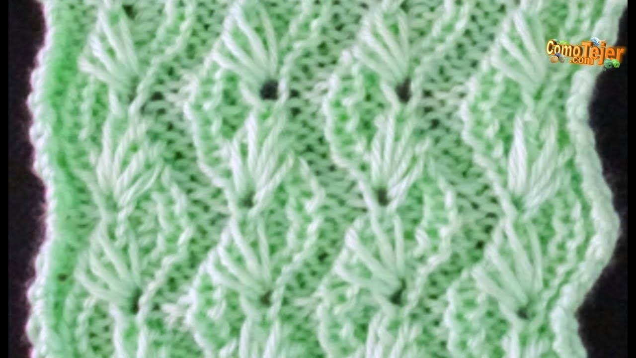 Cómo Tejer RAMOS DE FLORES - How to Knit Flowers - 2 agujas (383)