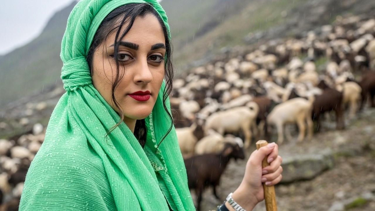 Nomadic Village Life in Iran | A Peaceful Day in Alborz Mountains