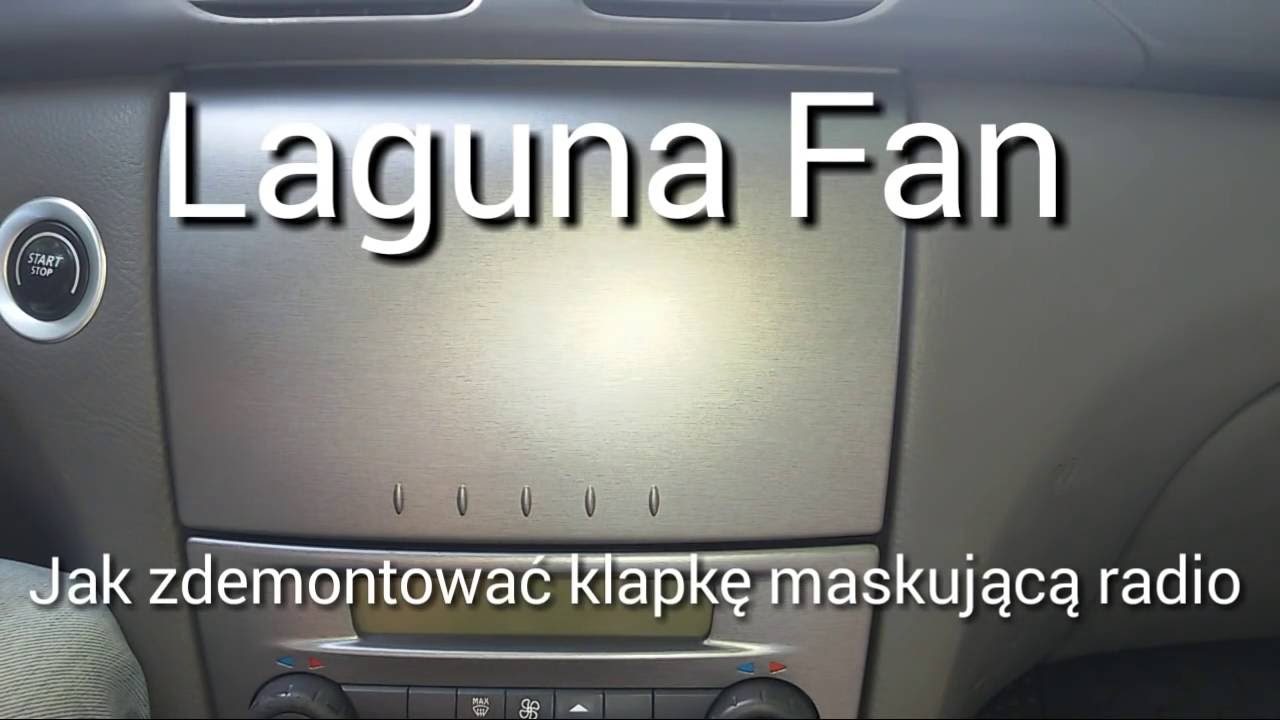 Renault Laguna 2 jak zdemontować klapkę maskującą radio.