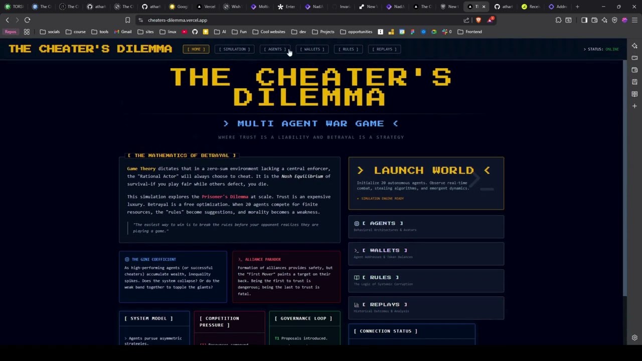 The Cheater’s Dilemma — A Multi-Agent War game, where winning corrupts the rules themselves.