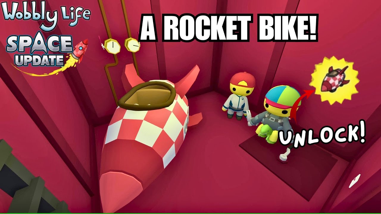 UNLOCK ROCKET BIKE! Wobbly Life Space Update