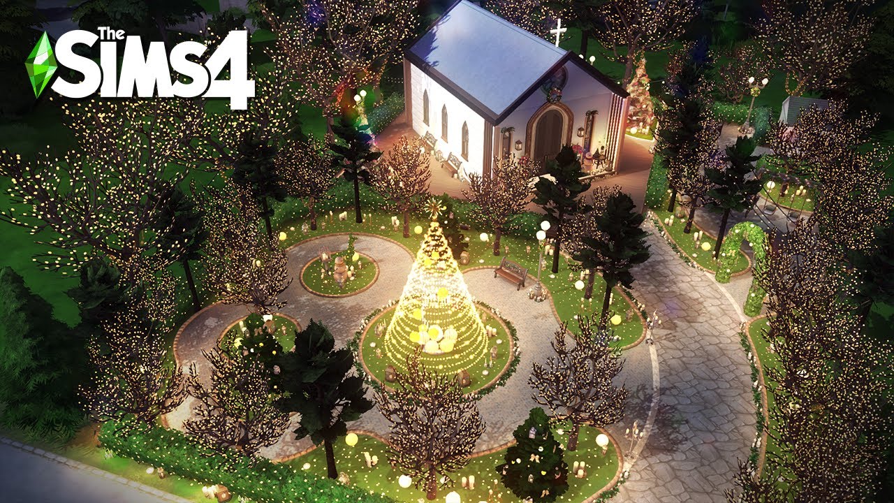 Magic Christmas Lights | The Sims4 Stop Motion Build | NoCC |【シムズ４建築】