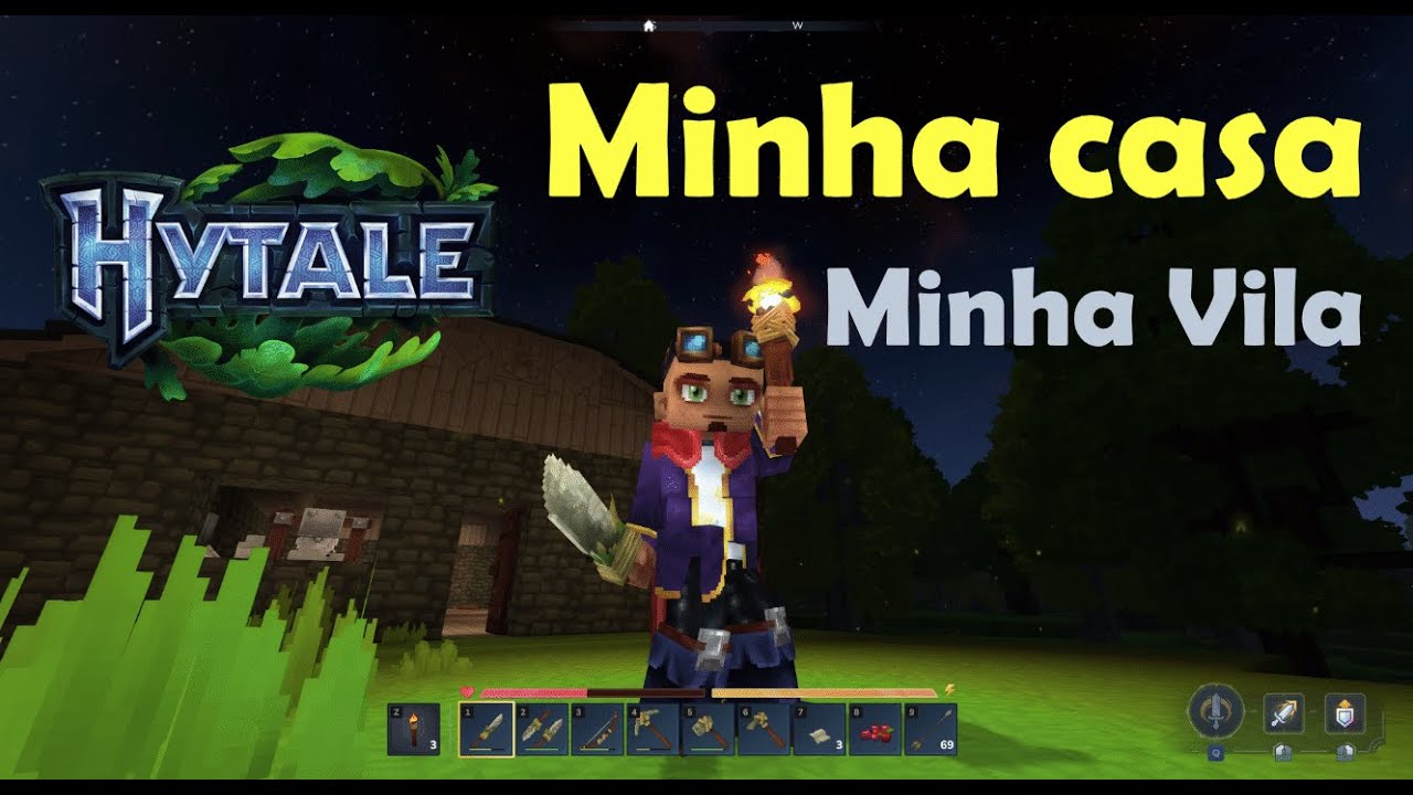 HYTALE - PARTE 02 - MINHA CASA MINHA VILA