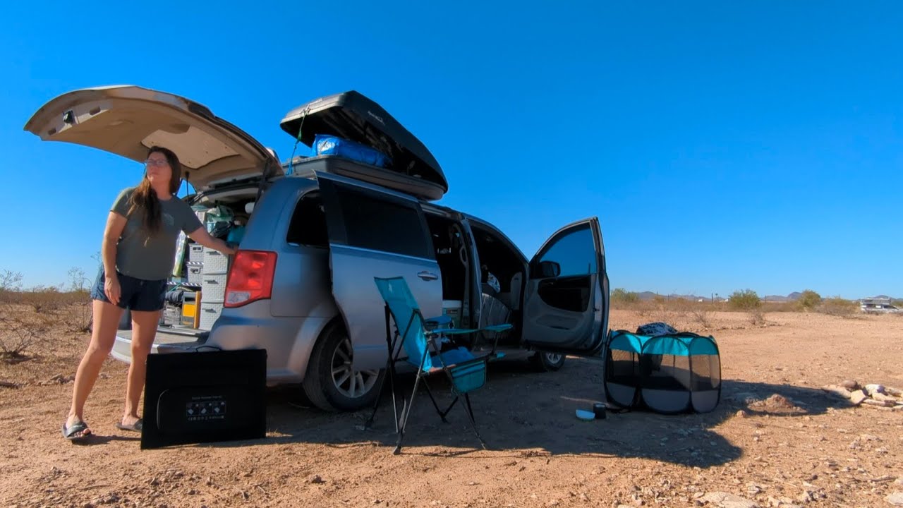 Powering My Minivan Camper: Adding a Njoynook Portable Power Station to My Setup⚡| Female Van Life
