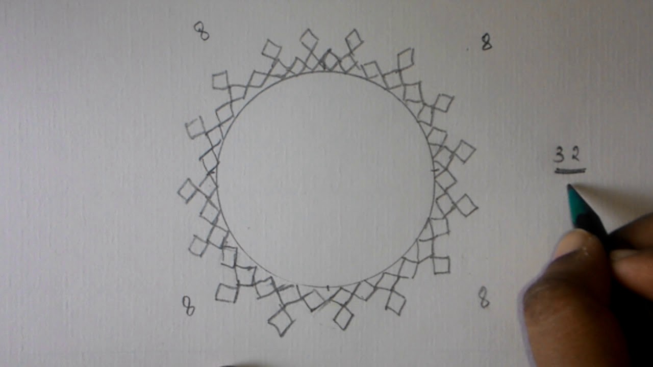 76. Draw round pettern in sindhi embroidery, sindhi tanka, kuchi work, gujrati stitch