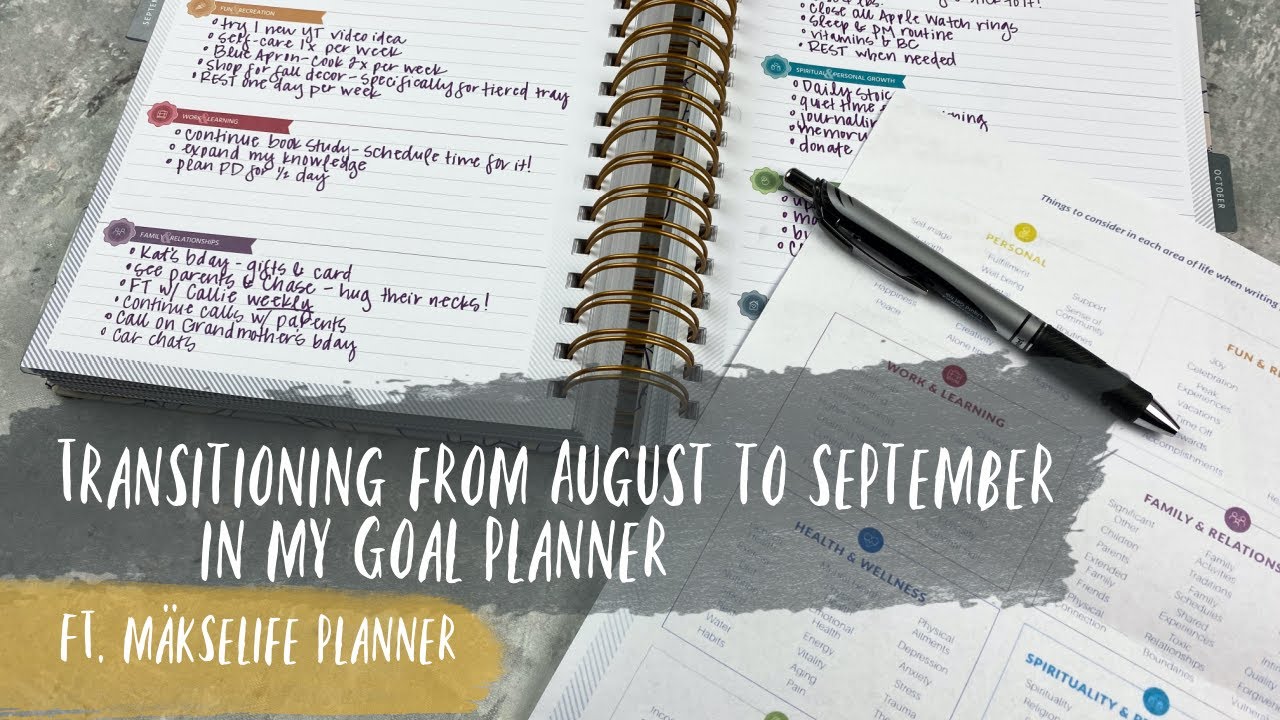 TRANSITIONING FROM AUGUST TO SEPTEMBER | ft. m&auml;ksēlife planner | tattooed teacher plans