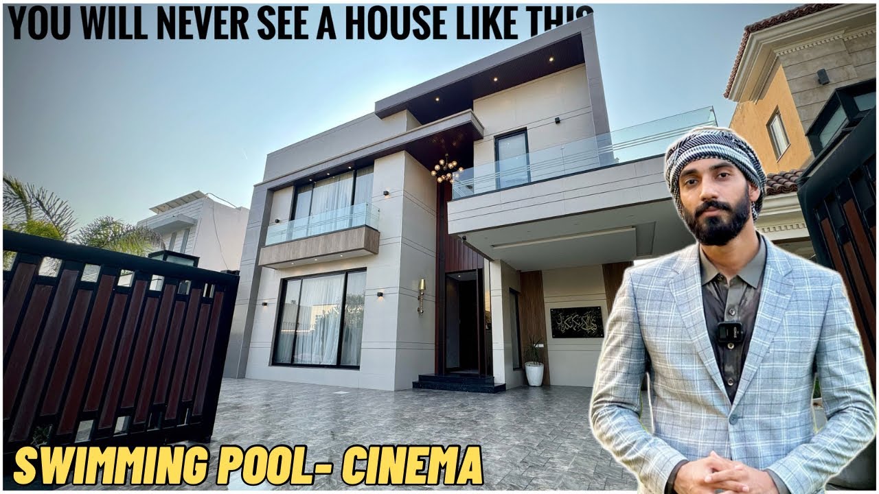 Fully-Furnished 1 Kanal GOLDEN-LEAPORD House For Sale in DHA 5 Lahore- Pool and Cinema 🎦