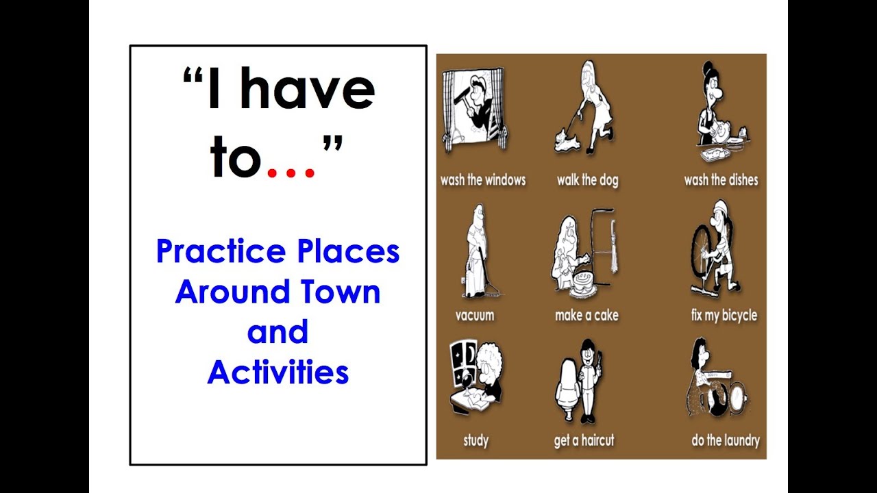 I can't. I have to... Infinitive verb form. Easy English Conversation Practice.