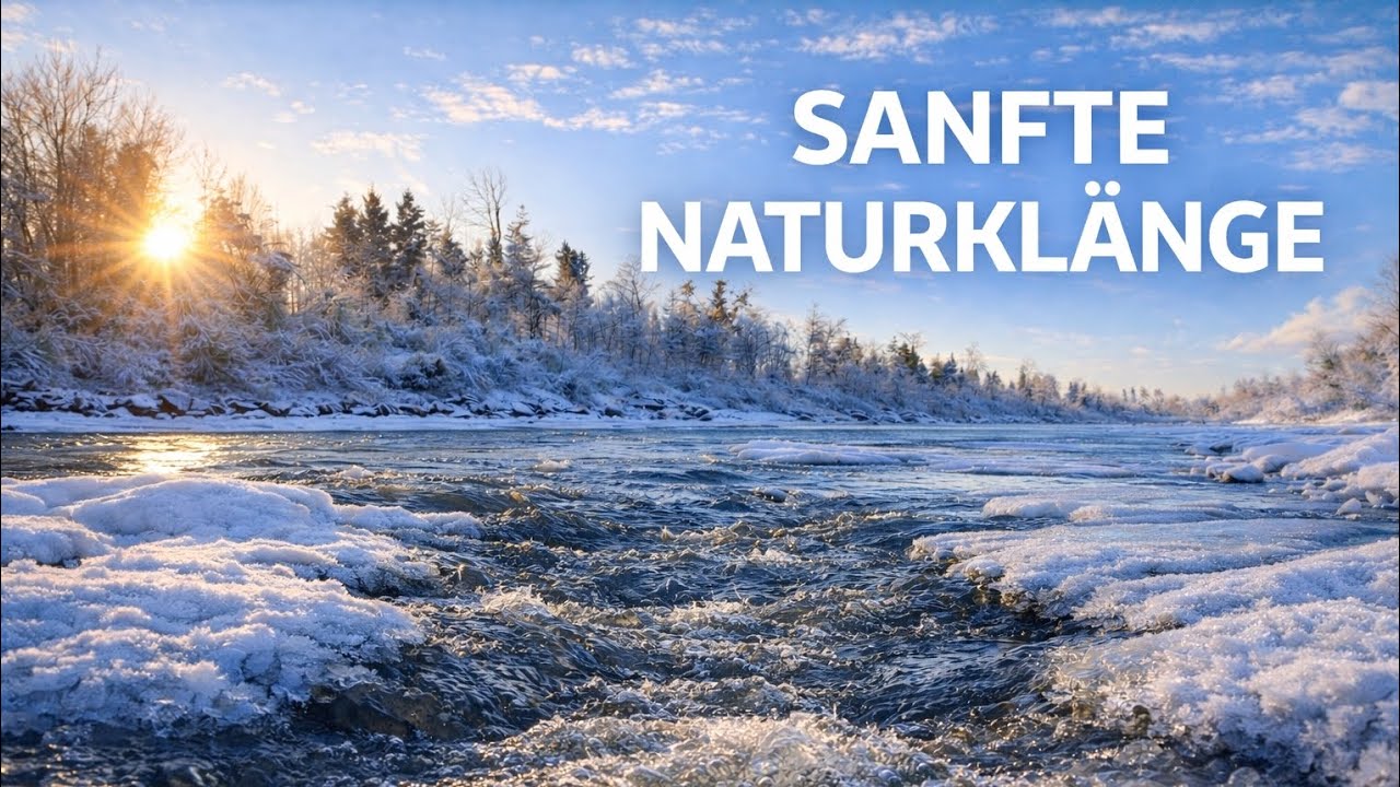 Sanfte Naturklänge 🌊 Wasser Plätschern & Eisige Atmosphäre