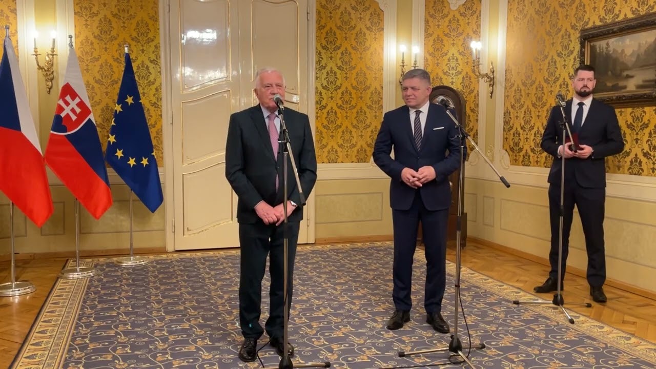 🔴 Premiér Robert Fico sa stretol s niekdajším prezidentom ČR Václavom Klausom | Aktuality