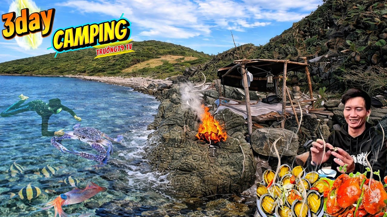 Fun tập 3 ngày một mình nơi đảo hoang |Three days alone on a deserted island.| Truong79 tv