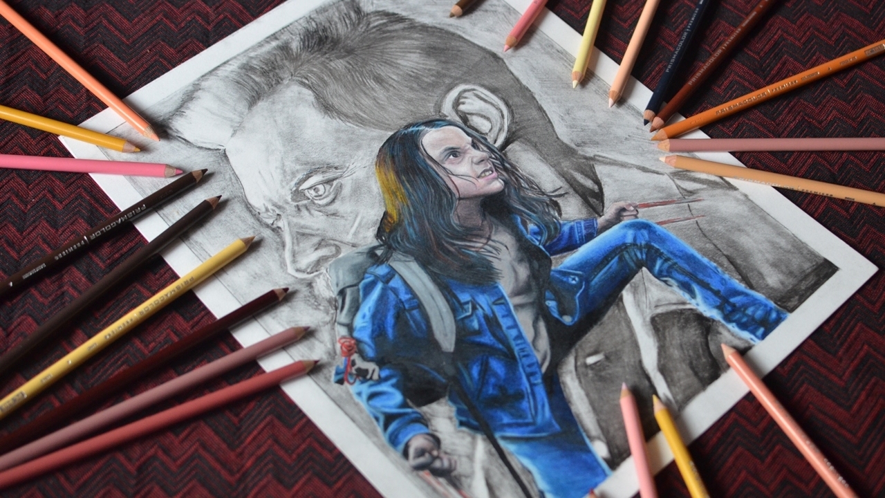 Speed Drawing Logan Poster Dafne Keen/ Hugh Jackman