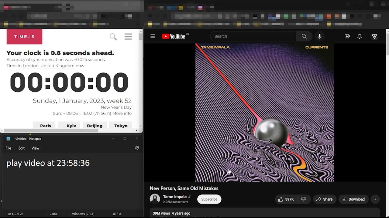 New Person, Same Old Mistakes but the first drop is synced to the new year