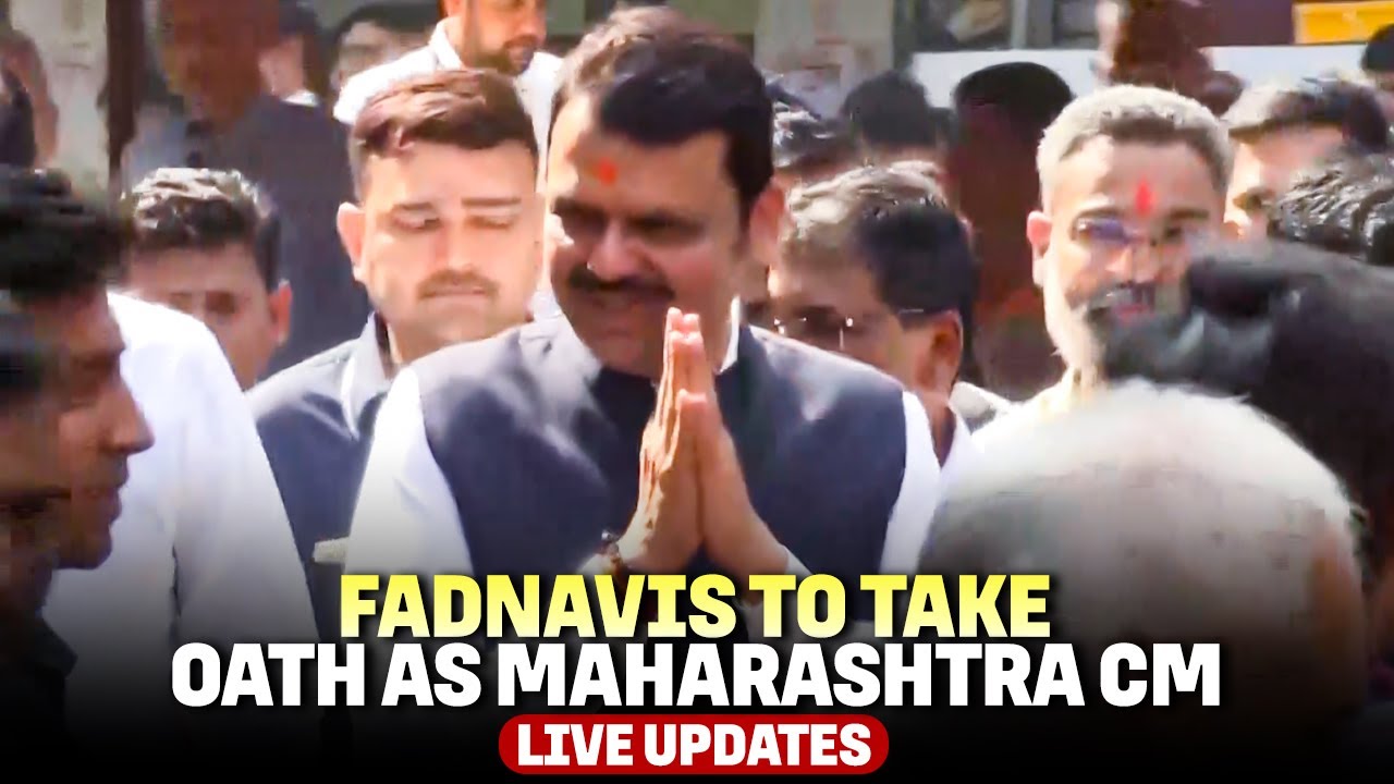 LIVE: Fadnavis to take oath as Maharashtra CM | Leaders arrival | Azad Maidan | Mahayuti | Mumbai
