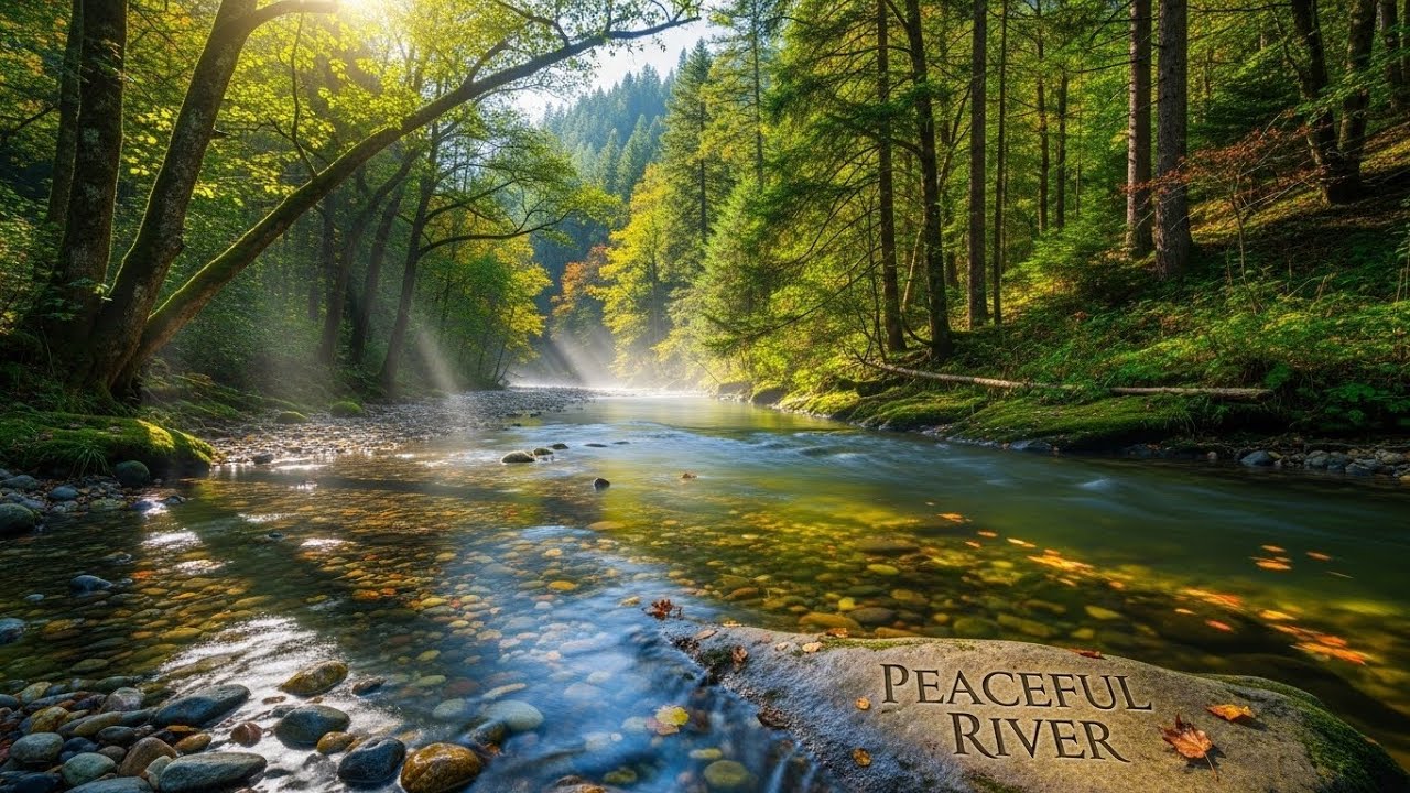 Deep Sleep River Sounds to Calm the Mind and Reduce Stress Throughout the Night | Black Screen