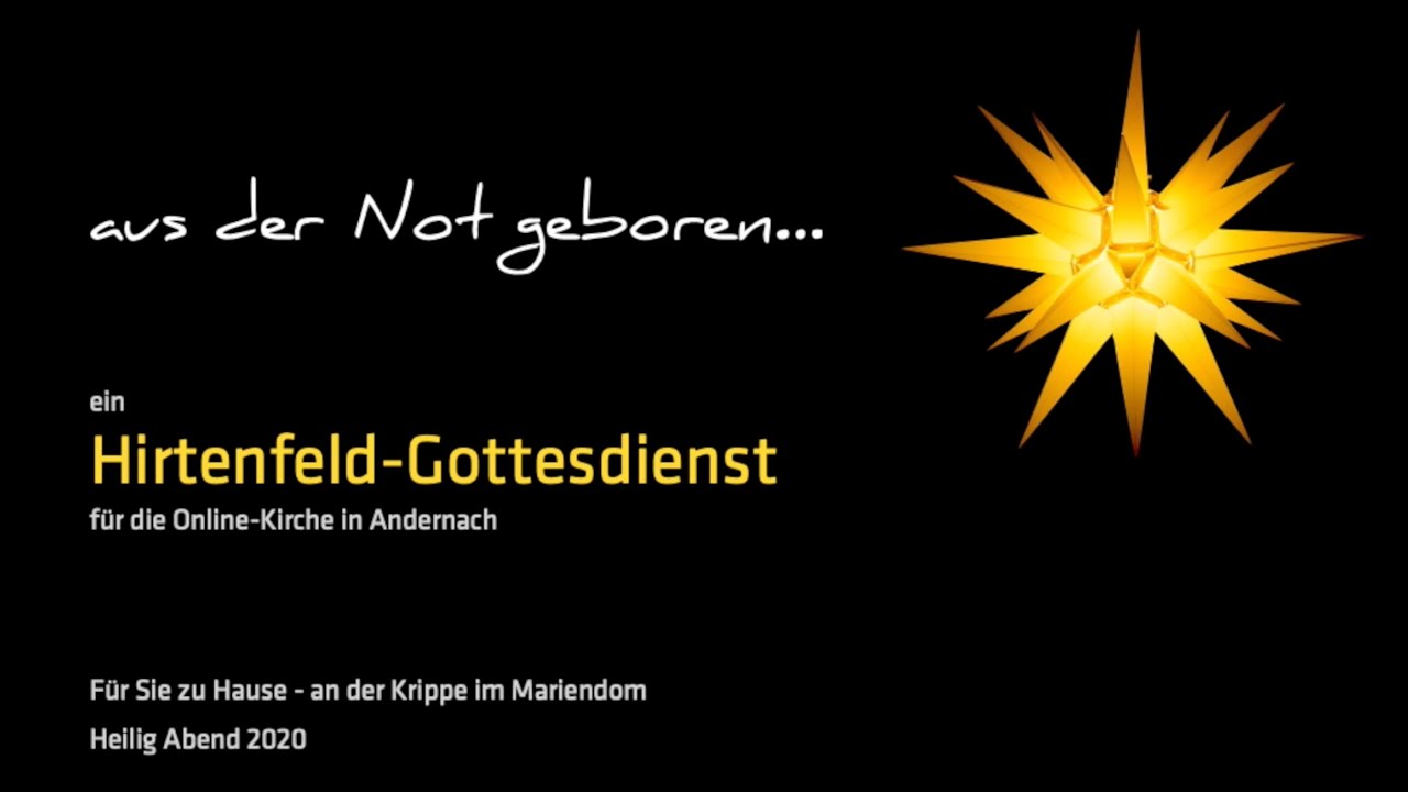 aus der Not geboren !