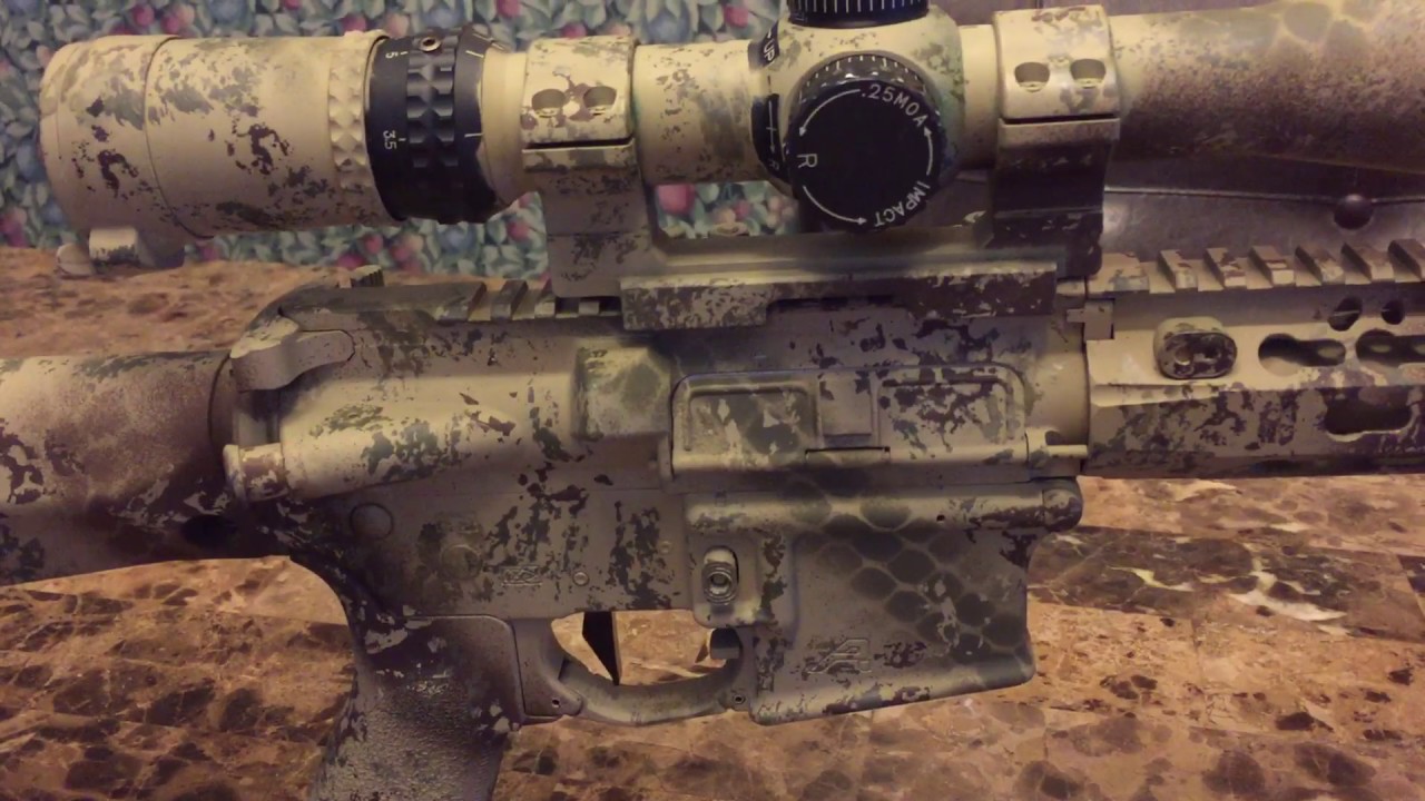 Sponge camouflaged Ar15