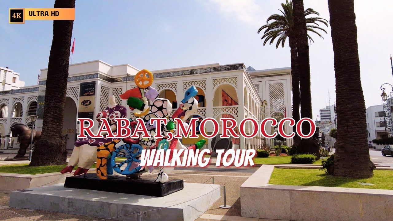 Rabat, MOROCCO Walking Tour - 4K (PART 3 with captions)
