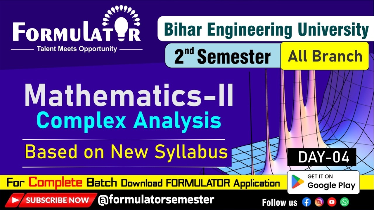 BEU 2nd Semester | Mathematics-II | Complex Analysis | Lecture-04