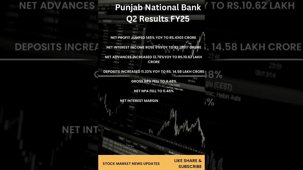 Punjab National Bank Q2 Results FY25 #pnb #banknifty #fundamental #bse #news #nse #crypto #stocks