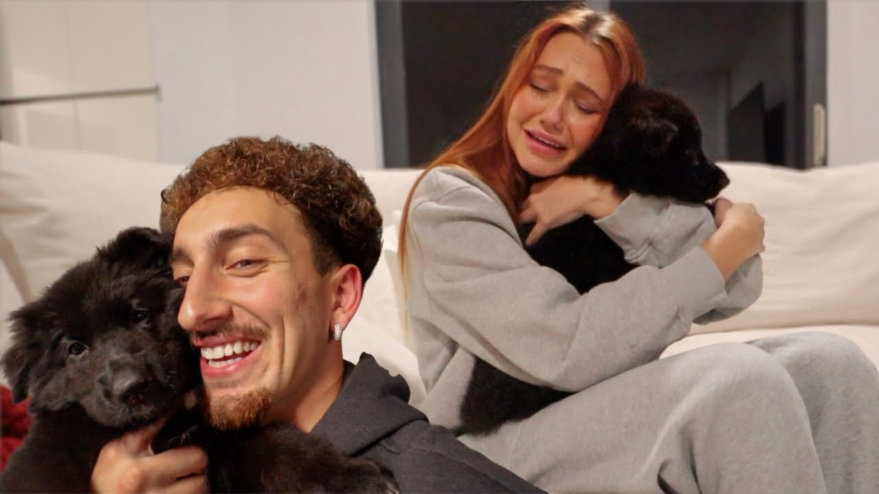 I SURPRISED MY WIFE WITH A PUPPY!!