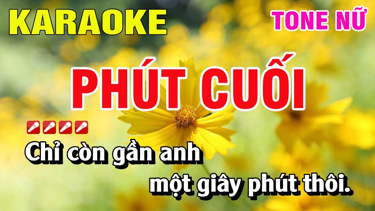 Karaoke Phút Cuối Tone Nữ Nhạc Sống | Hoàng Luân