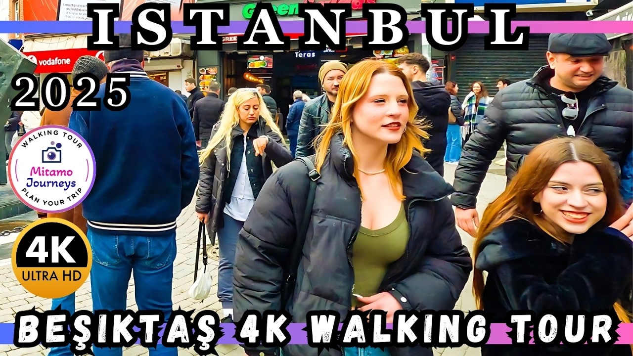 Istanbul 4K Walking Tour: Besiktas Cozy Streets, Cafes, Local Foods & Markets | February 2025