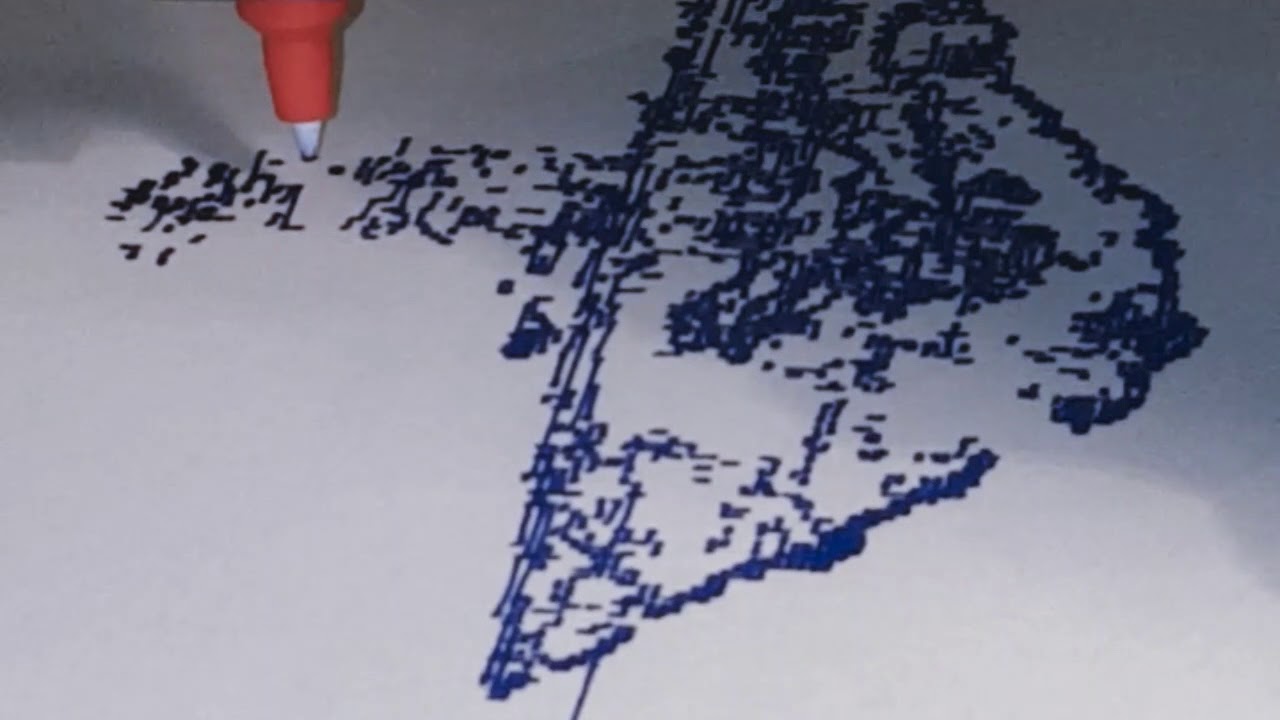 3D Printed CNC machine, just drawing on paper for now