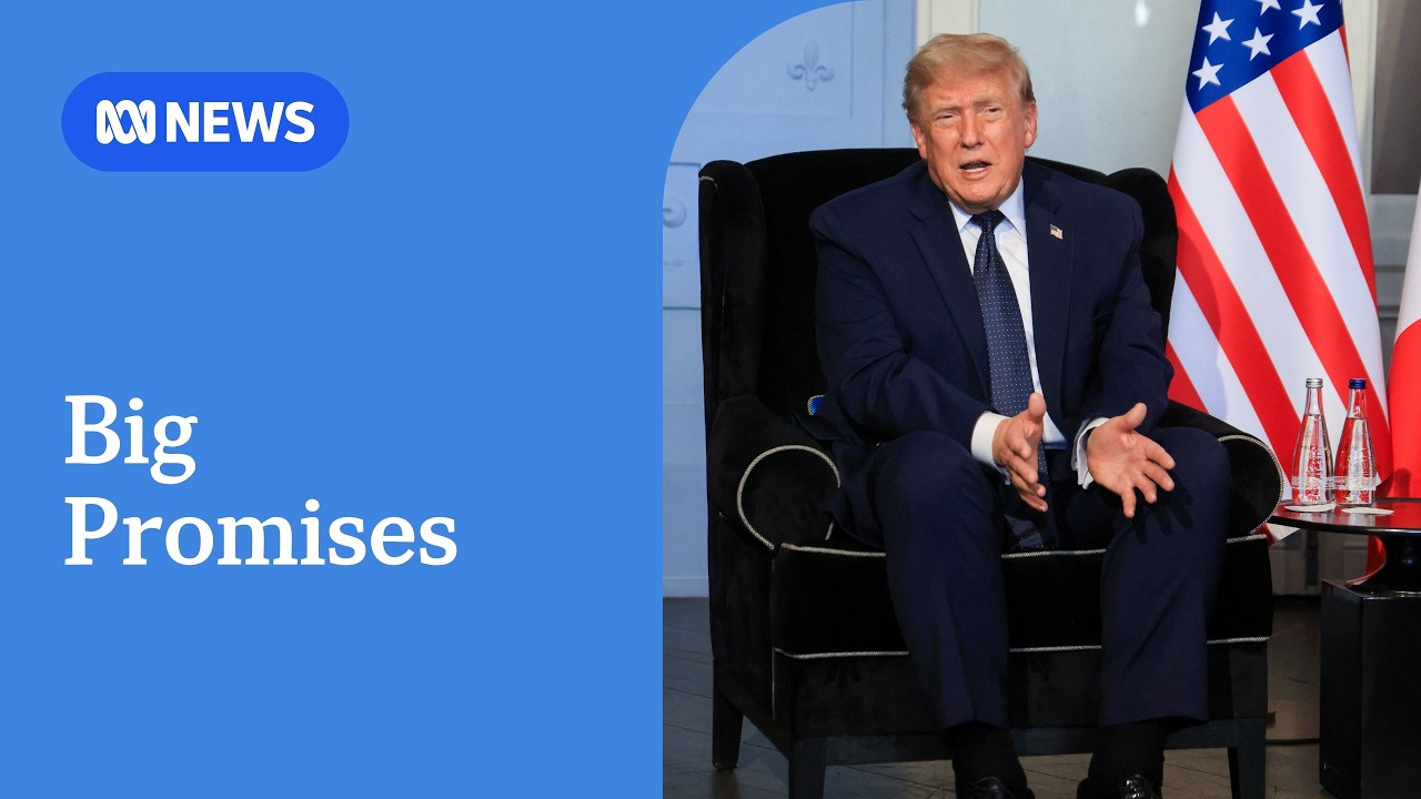 Selling his ceasefire, Donald Trump arrives in France for the G7 Summit | ABC NEWS