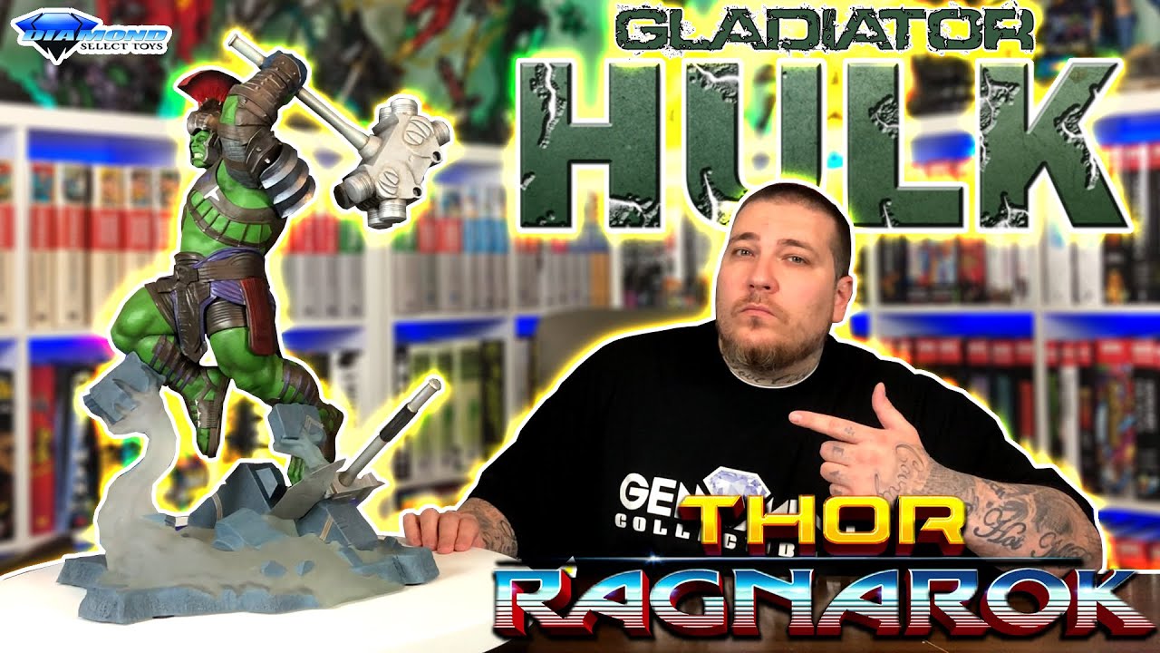 Gladiator HULK Thor Ragnarok DIAMOND SELECT Statue Unboxing & Review