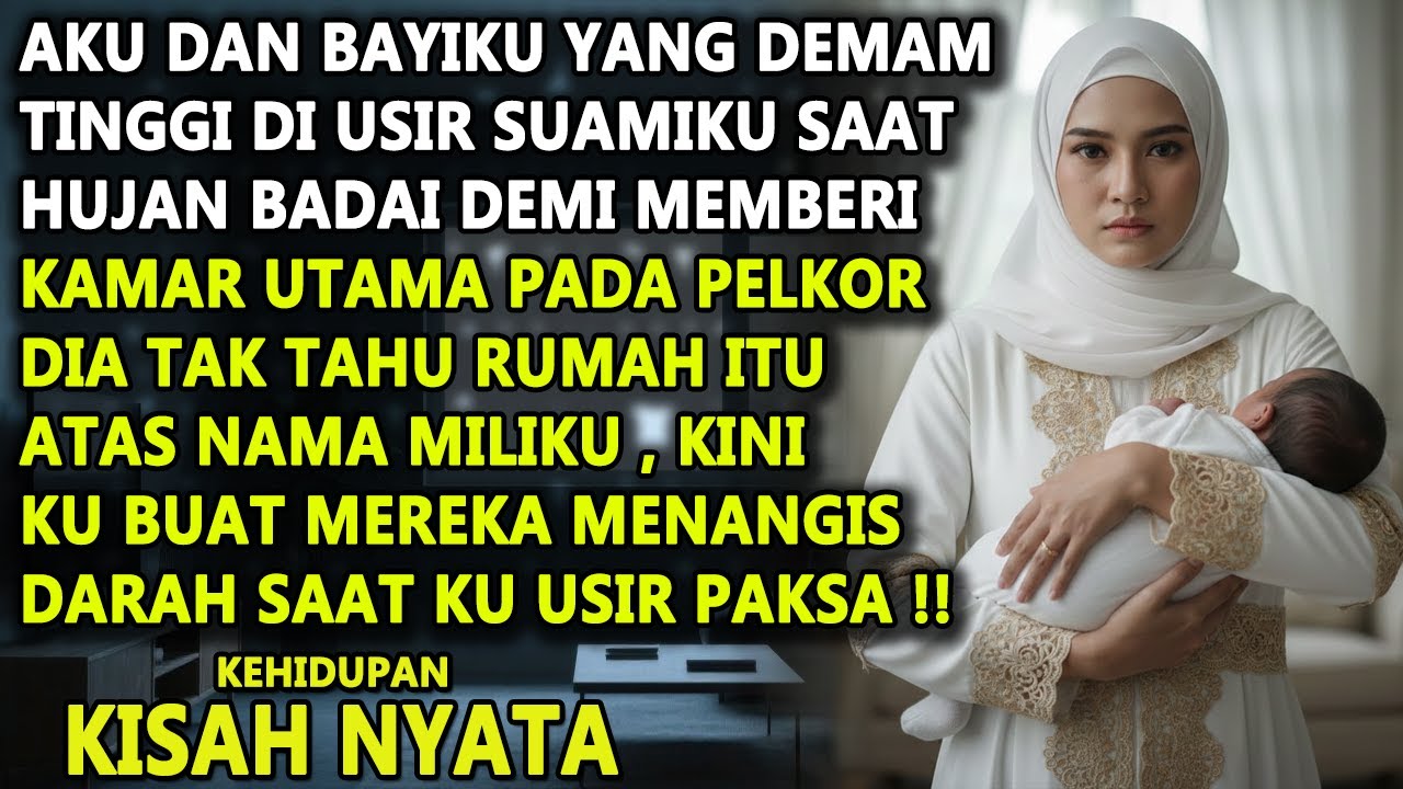 AKU DAN BAYIKU DI USIR SUAMI SAAT HUJAN DERAS KINI KU BUAT DIA MENANGIS DARAH #novelromantis #drama