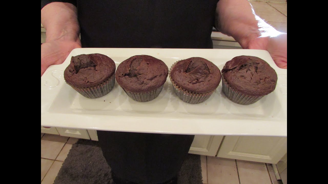 Chocolate Cherry Muffins by Diane Lovetobake