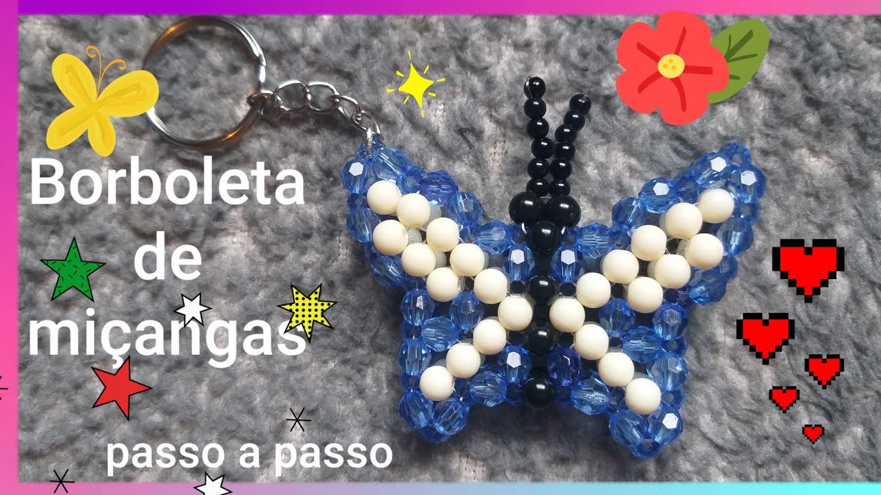 Borboleta de miçangas passo a passo