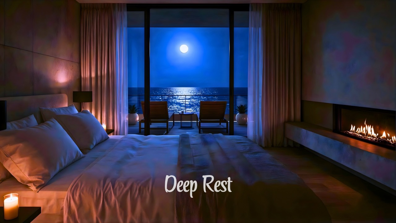 Fall Asleep Under the Moonlit Waves | 6H Deep Sleep Music & Ocean Night Ambience