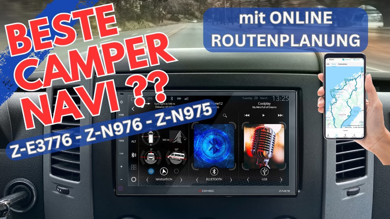 Die beste Camper Navi? Review & Tutorial zu ZENEC Z-E3776, Z-N976, Z-N975. Ducato, Sprinter, Transit