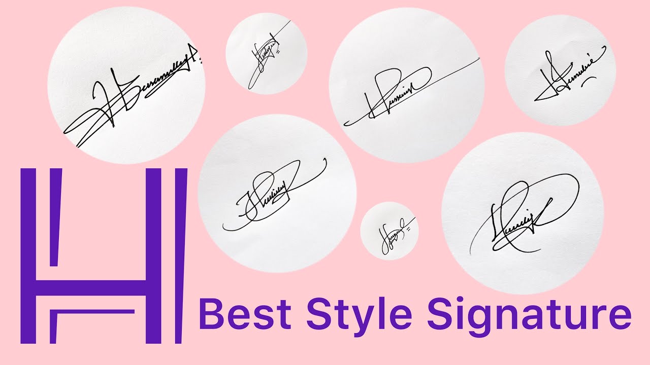 H Signature Style Of your Name । H signature style