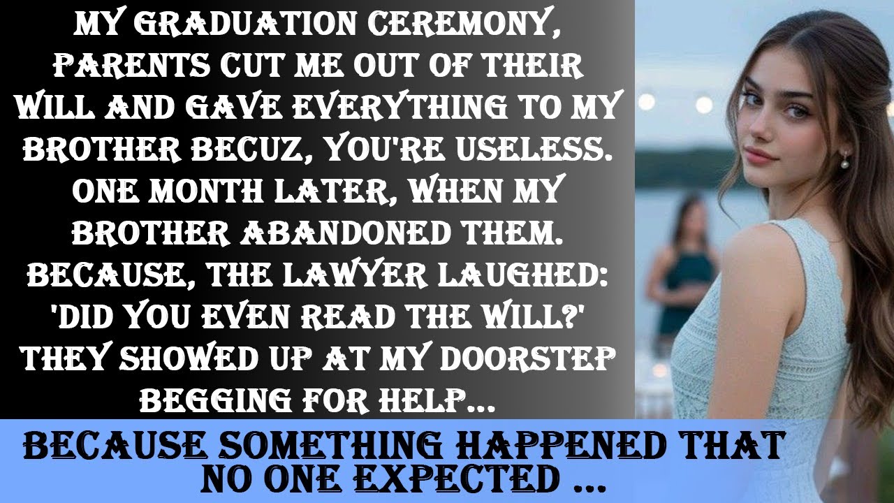 They Cut Me Out of the Will at My Graduation; Weeks Later My Brother Walked Away